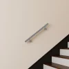 AICA Sanitaire Main courante 80cm, inox 304, rampe d'escalier ronde, avec 2 supports muraux, intérieur & extérieur- Accessoire D'Escalier