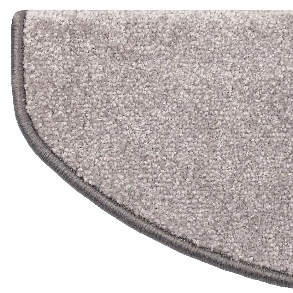 Floordirekt Marchettes d'escalier antidérapantes Sécuriser Vos marches Argent 23,5 x 65 cm Demi-circulaire- Accessoire D'Escalier
