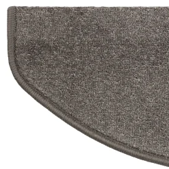Floordirekt Marchettes d'escalier Dynasty Velours, antidérapantes, Anthracite, Semi-Circulaire, 23,5 x 65 cm -- Accessoire D'Escalier