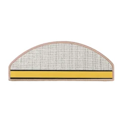 Floordirekt Accessoire D'Escalier<Marchettes d'escalier Dynasty Velours, antidérapantes, Marron clair, Semi-Circulaire, 23,5 x 65 cm -
