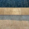 Ligerio Travertin<Margelle piscine travertin mix 61x33x3 cm bord droit vieilli
