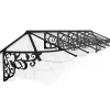 Canopia by Palram Auvent Et Marquise<Marquise de porte Lily 88 x 473 cm Noire en Acrylique et aluminium