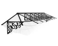 Canopia by Palram Auvent Et Marquise<Marquise de porte Lily 88 x 473 cm Noire en Acrylique et aluminium
