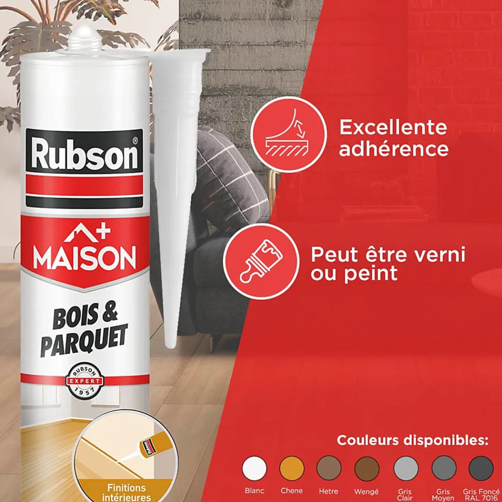 Rubson Colle Carrelage Mural<Mastic pour parquet RAL7016 280ml
