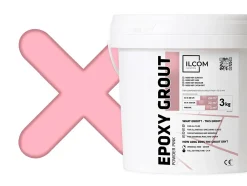 Ilcom Mastic époxy bi-composant pour le remplissage des joints - Rose - 3Kg- Joint Carrelage Sol