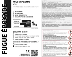 Ilcom Joint Carrelage Sol<Mastic époxy bi-composant pour le remplissage des joints - Noir - 1Kg
