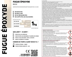 Ilcom Mastic époxy bi-composant pour le remplissage des joints - Beige - 1Kg- Joint Carrelage Sol