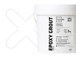 Ilcom Mastic époxy bi-composant pour le remplissage des joints - Blanc - 3Kg- Joint Carrelage Sol