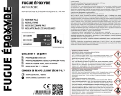 Ilcom Mastic époxy bi-composant pour le remplissage des joints - Anthracite - 1Kg- Joint Carrelage Sol