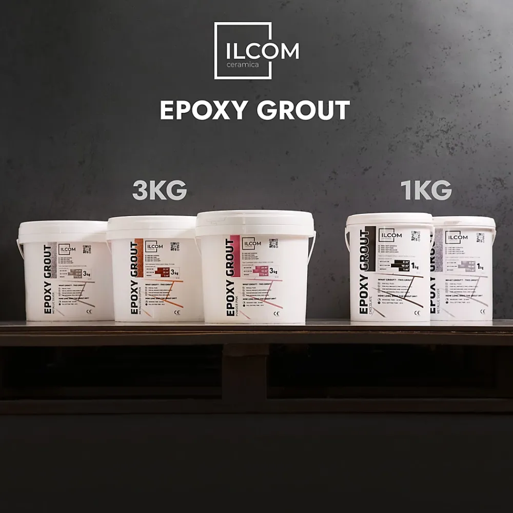 Ilcom Joint Carrelage Sol<Mastic époxy bi-composant pour le remplissage des joints - Anthracite - 3Kg