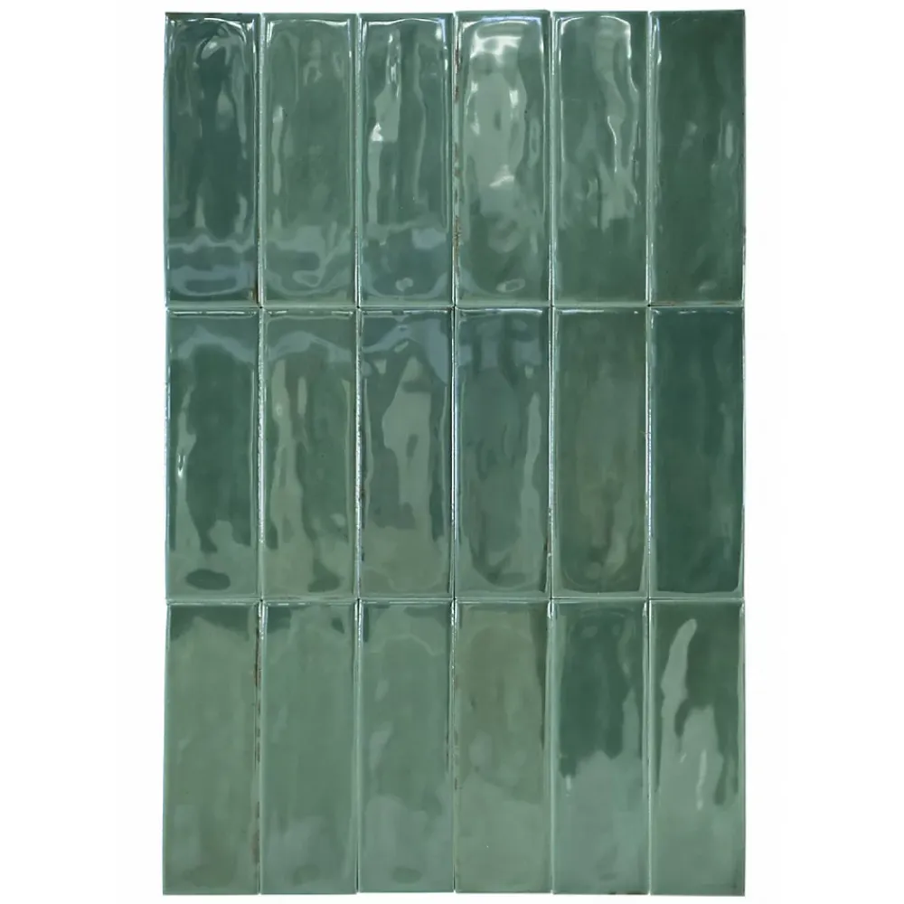 Lux Mosaic Carrelage Mural Pour Pièce À Vivre|Carrelage Mural Pour Cuisine<Mini Brick Série Calpe Green Porcelaine Premium 5x15cm.