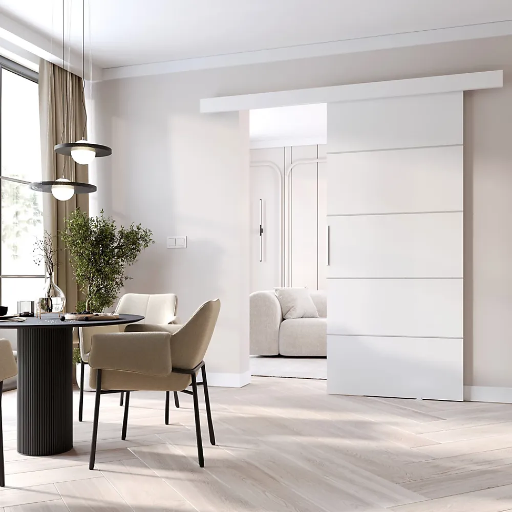 MINIO go for it porte coulissante CLEAN B 106 cm Portes de chambre, Blanc- Porte Coulissante