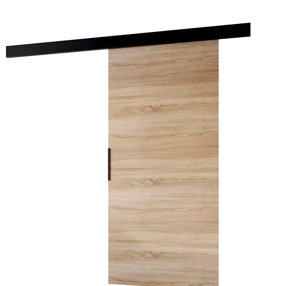 MINIO go for it , porte coulissante PRIM A 106 cm, Poignée noire, Chêne Sonoma / Noir- Porte Coulissante