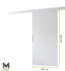 MINIO go for it , porte coulissante PRIM 2K 96 cm, baguette décorative en Noir, poignée de porte en noir, Chêne Wotan / Noir- Porte Coulissante