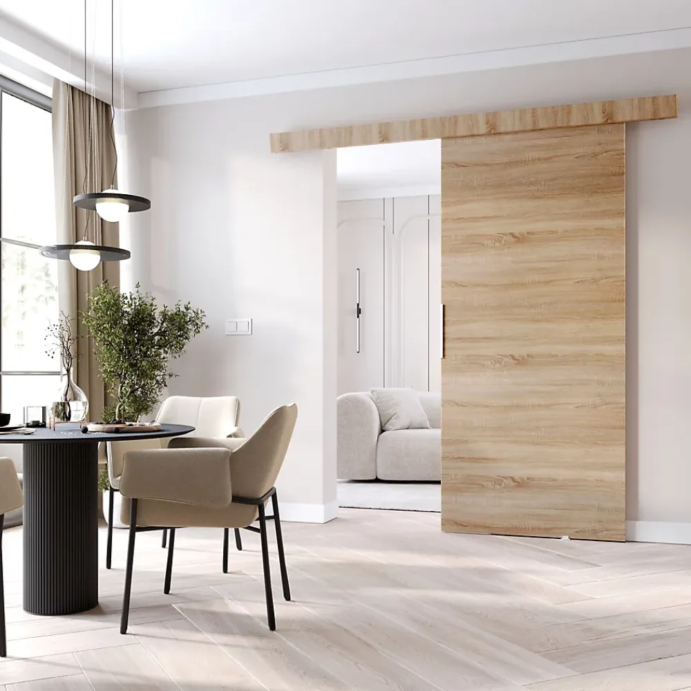 MINIO go for it , porte coulissante CLEAN A 96 cm portes de chambre, Chêne Sonoma- Porte Coulissante