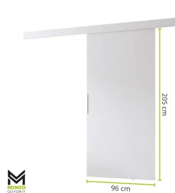 MINIO go for it Porte Coulissante<, porte coulissante PRIM G 96 cm, Chêne Wotan / noir / éléments décoratifs-noir / poignée noire