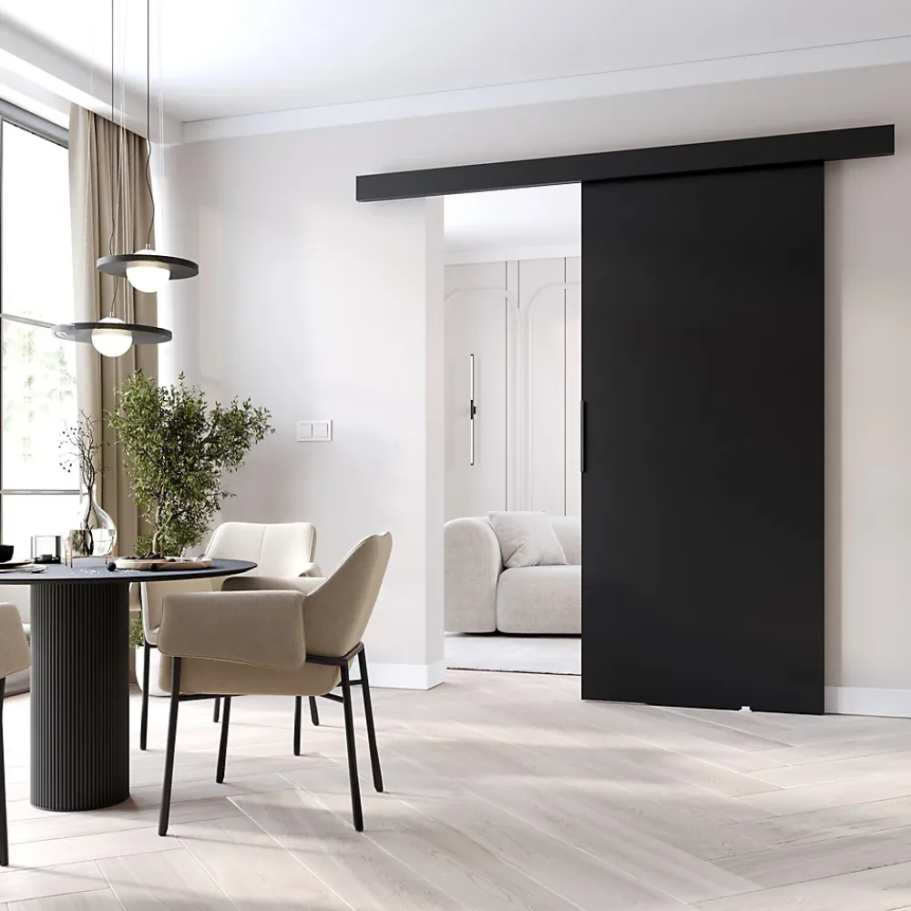 MINIO go for it , porte coulissante PRIM A 106 cm, Poignée noire, Noir- Porte Coulissante