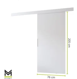 MINIO go for it , porte coulissante PRIM A 76 cm, Poignée noire, Chêne Wotan / Noir- Porte Coulissante