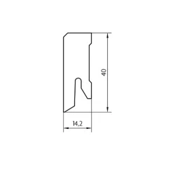 Eternal Parquet Plinthe Bois|Plinthe Bois<96ml de PLINTHE BASSE CARRÉE en FIBRE DE BOIS 40X15 BLANC