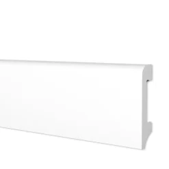 Eternal Parquet 108ML de plinthe BC brossée en EqualWood HI-TEC POLYMERS 75x14mm Noir, Blanc, Aluminium etc. - BLANCHE- Plinthe Bois|Plinthe Bois