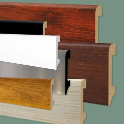 Eternal Parquet 108ML de plinthe BC brossée en EqualWood HI-TEC POLYMERS 75x14mm Noir, Blanc, Aluminium etc. - BLANCHE- Plinthe Bois|Plinthe Bois
