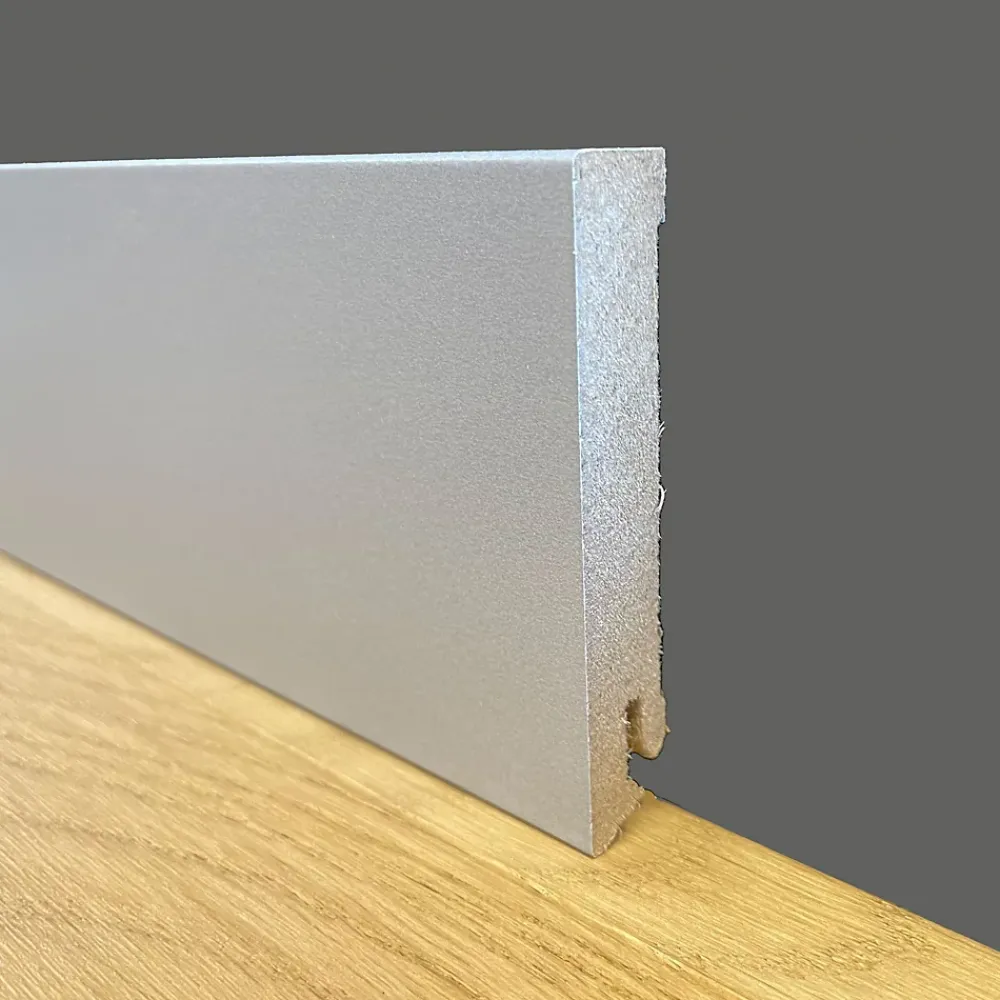Eternal Parquet 96ml de PLINTHE CARRÉE en FIBRE DE BOIS COMPACTE 80X15 ARGENT- Plinthe Bois|Plinthe Bois