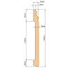 Eternal Parquet Plinthe Bois|Plinthe Bois<100ml de Plinthe DUCALE en EqualWood HI-TEC POLYMERS 170x14x2000mm - BLANC