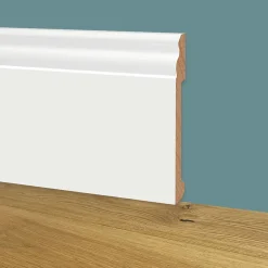 Eternal Parquet Plinthe Bois|Plinthe Bois<100ml de Plinthe DUCALE en EqualWood HI-TEC POLYMERS 170x14x2000mm - BLANC