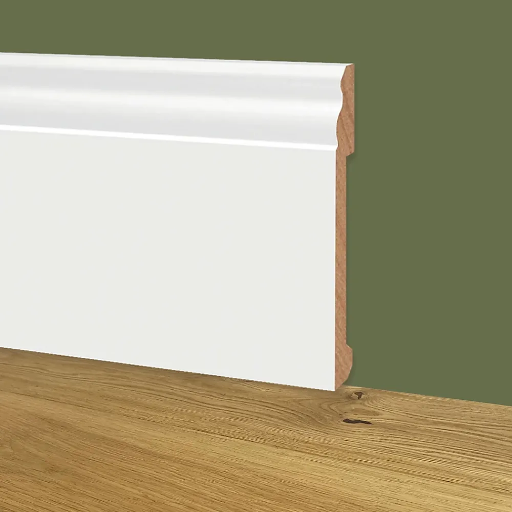 Eternal Parquet Plinthe Bois|Plinthe Bois<100ml de Plinthe DUCALE en EqualWood HI-TEC POLYMERS 170x14x2000mm - BLANC