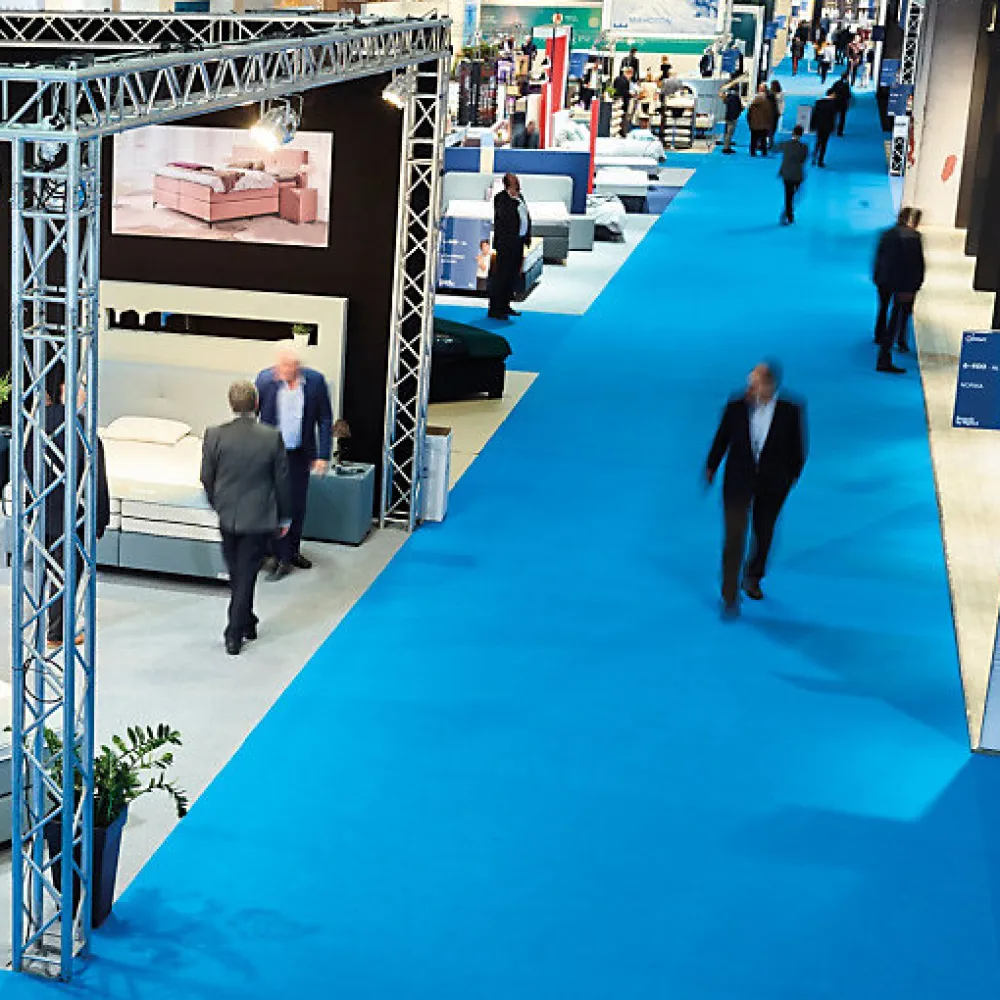 Décoweb Moquette - Stand Event - Bleu azur - 2 m x 30 ml- Moquette|Moquette