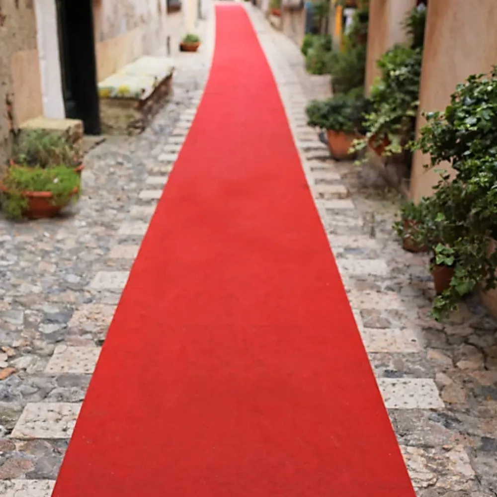 Décoweb Moquette - Stand Event - Rouge vif - 2 m x 30 ml- Moquette|Moquette