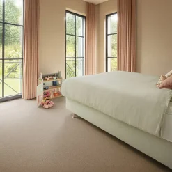 Décoweb Moquette|Moquette<Moquette pure laine vierge bouclée - Mallow - Beige - Rouleau de 4m x 1m