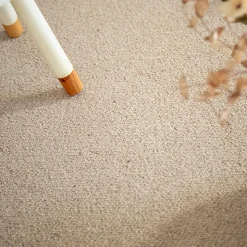 Décoweb Moquette|Moquette<Moquette pure laine vierge bouclée - Mallow - Beige - Rouleau de 4m x 1m