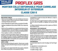 Semin Mortier Colle Déformable pour Carrelage Proflex Gris , Intérieur/Extérieur, sac de 25 kg- Colle Carrelage Sol