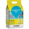 Weber Colle Carrelage Sol<Mortier colle pour carrelage COL FLEX intérieur et extérieur (C2S1 et EG) - Sac 5 Kg - GRIS