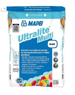 Mapei Colle Carrelage Sol<Mortier colle ULTRALITE MULTI - Gris - sac de 15kg