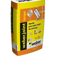 Weber Mortier pour joints de carrelage - Le Sac de 25 Kg - GRIS PERLE- Joint Carrelage Sol