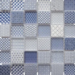 Casa Linéa MOSAIQUE ARGOS BLEU 1 PLAQUE 30 x 30 CM CASA LINEA- Mosaïque Pour Wc|Mosaïque