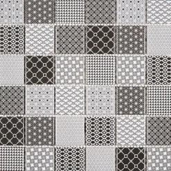 Carrelage Signature Mosaique Ceramique 4,8 X4,8 Cm Motifs Gris - vendu par plaque de 30,5x30,5 cm -- Mosaïque Pour Pièce À Vivre