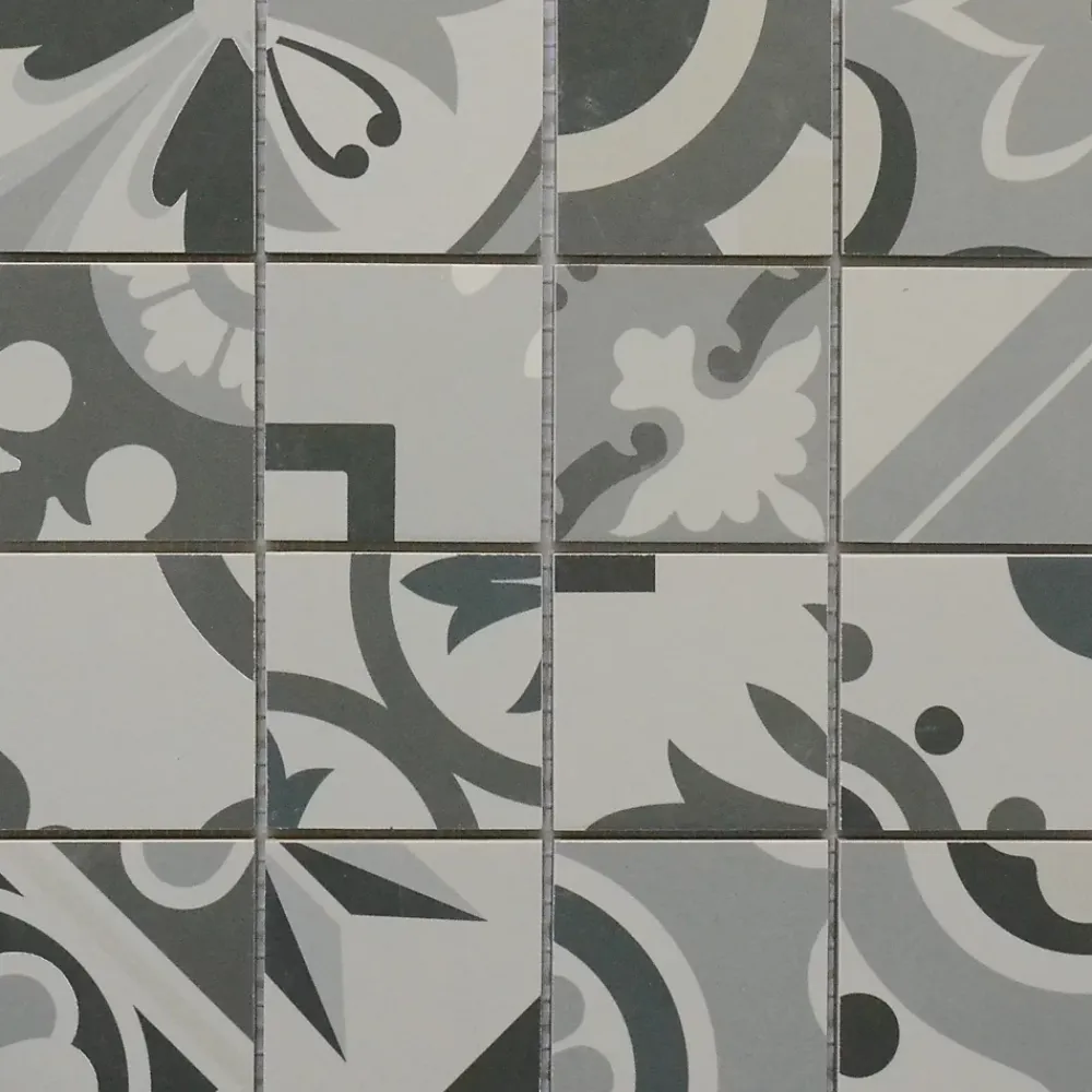 Casa Linéa MOSAIQUE CIMENTO GREY 1 PLAQUE 30 X 30 CM CASA LINEA- Mosaïque Pour Douche