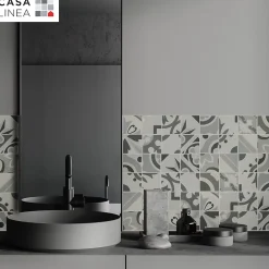 Casa Linéa MOSAIQUE CIMENTO GREY 1 PLAQUE 30 X 30 CM CASA LINEA- Mosaïque Pour Douche