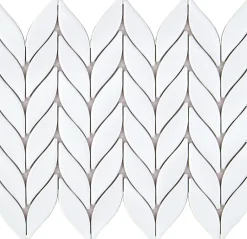 Carrelage Signature Mosaïque Pour Pièce À Vivre|Mosaïque<Mosaique de Ceramique Petale Blanche Mat - vendu par plaque de 33.5X27.6 cm -