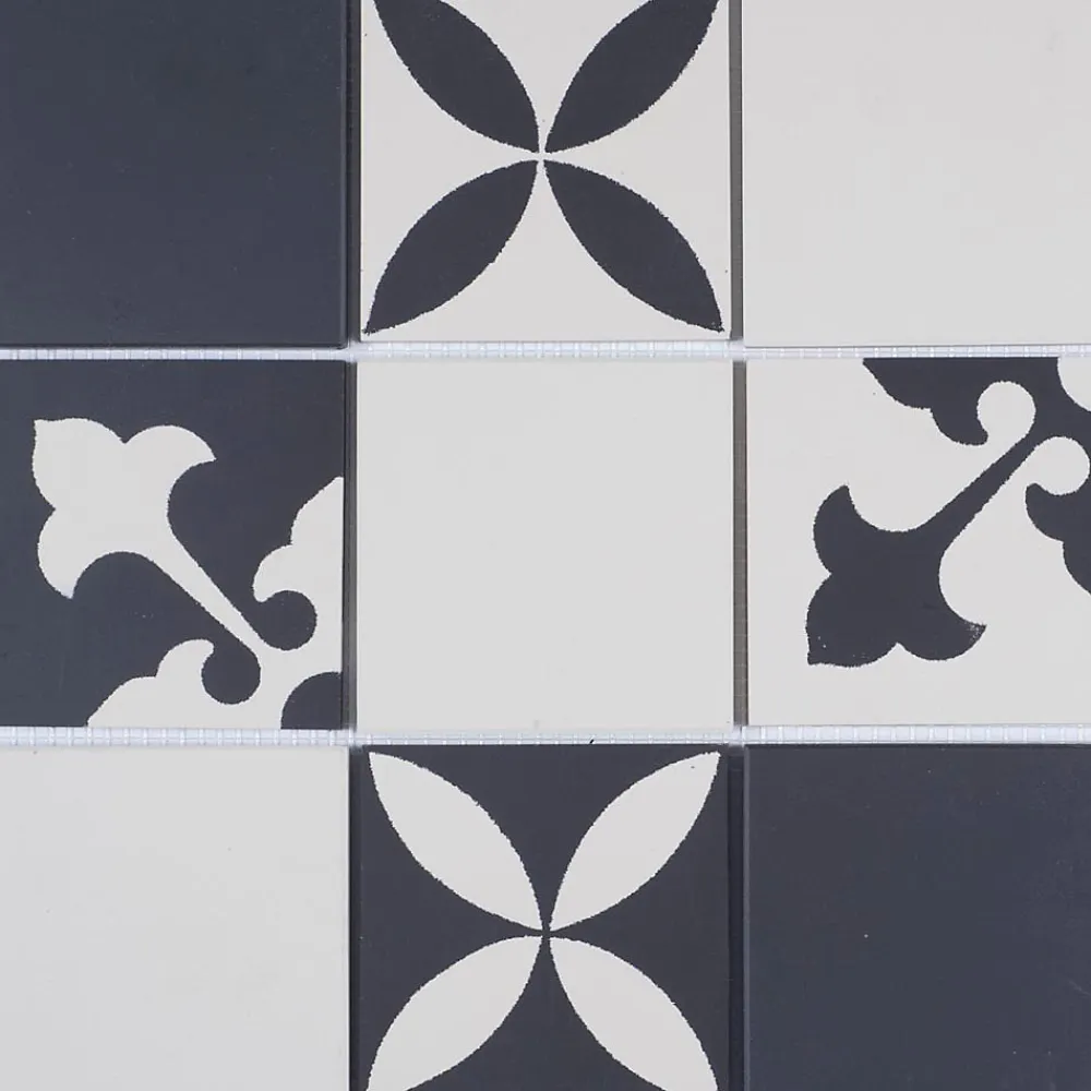 Carrelage Signature Mosaïque Pour Salle De Bains<Mosaique de Ceramique 10X10 cm - Decor Type Carreau Ciment - vendu par plaque de 30,7X30,7 cm -