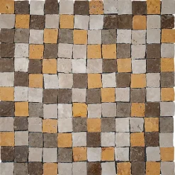 Carrelage Signature Mosaïque Pour Douche|Mosaïque Pour Salle De Bains<Mosaique de marbre casse 2.5X2.5 cm Mix Couleur - vendu par plaque de 32X32 cm -