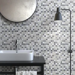 Carrelage Signature Mosaique de Marbre et Verre Beige - vendu par plaque de 32.8X32.8 cm -- Mosaïque Pour Pièce À Vivre|Mosaïque Pour Wc