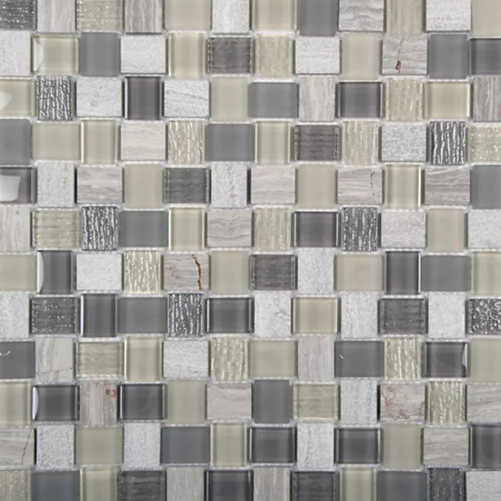 Carrelage Signature Mosaique de Marbre et Verre Beige - vendu par plaque de 32.8X32.8 cm -- Mosaïque Pour Pièce À Vivre|Mosaïque Pour Wc