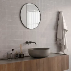 Carrelage Signature Mosaique de Marbre Gris Clair Adouci 9,8X9,8 Cm - vendu par plaque de 30 X 30 cm -- Mosaïque Pour Wc|Mosaïque Pour Douche