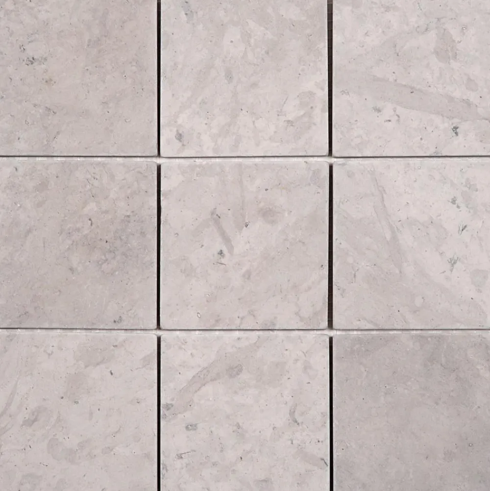 Carrelage Signature Mosaique de Marbre Gris Clair Adouci 9,8X9,8 Cm - vendu par plaque de 30 X 30 cm -- Mosaïque Pour Wc|Mosaïque Pour Douche