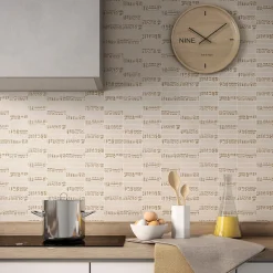 Carrelage Signature Mosaïque Pour Pièce À Vivre|Mosaïque Pour Wc<Mosaique de Marbre Poli Beige Décor Lettre Or 2.3X9.8 cm - vendu par plaque de 30X30 cm -
