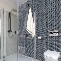 Carrelage Signature Mosaique de verre 2.3 X 2.3 Cm Ondulee Anthracite - vendu par plaque de 30 X 30 Cm -- Mosaïque Pour Douche|Mosaïque Pour Wc